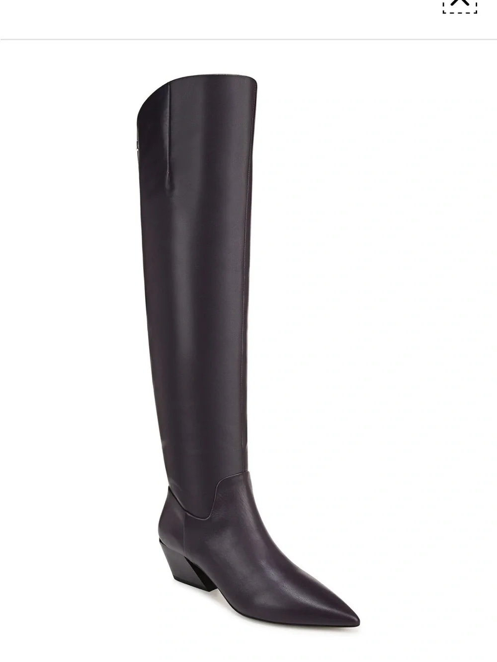 Franco Sarto Gwyn Knee High Boot Eggplant Purple Leather Sz 9 NWOB HTF Color